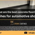 What are the best concrete flooring finishes for automotive shops?