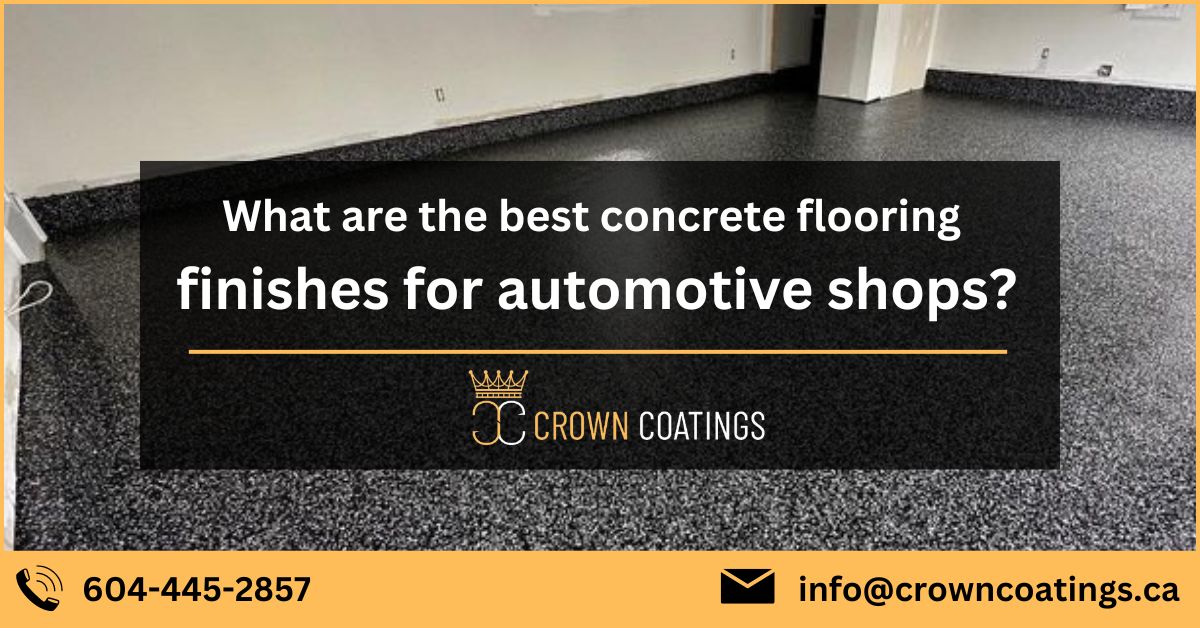 What are the best concrete flooring finishes for automotive shops?