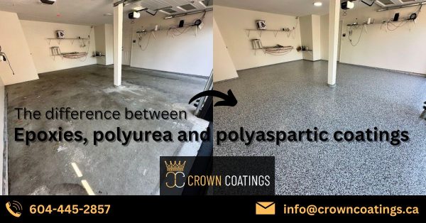 The difference between Epoxies, polyurea and polyaspartic coatings