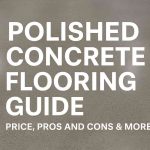 showing polished concrete flooring guide with text overlay for Crown Coatings